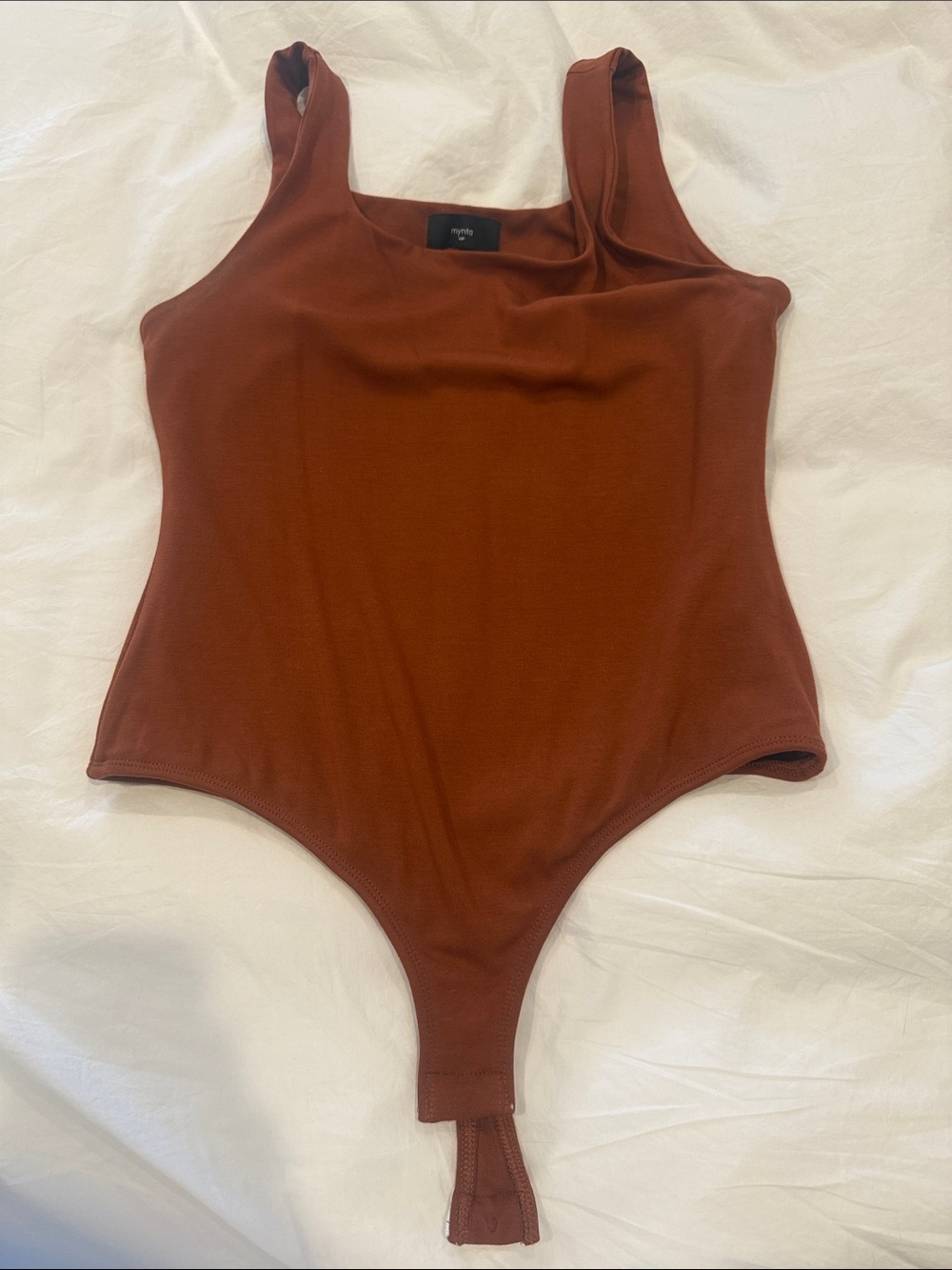 Women’s Rust Tank Bodysuit with Square Neck